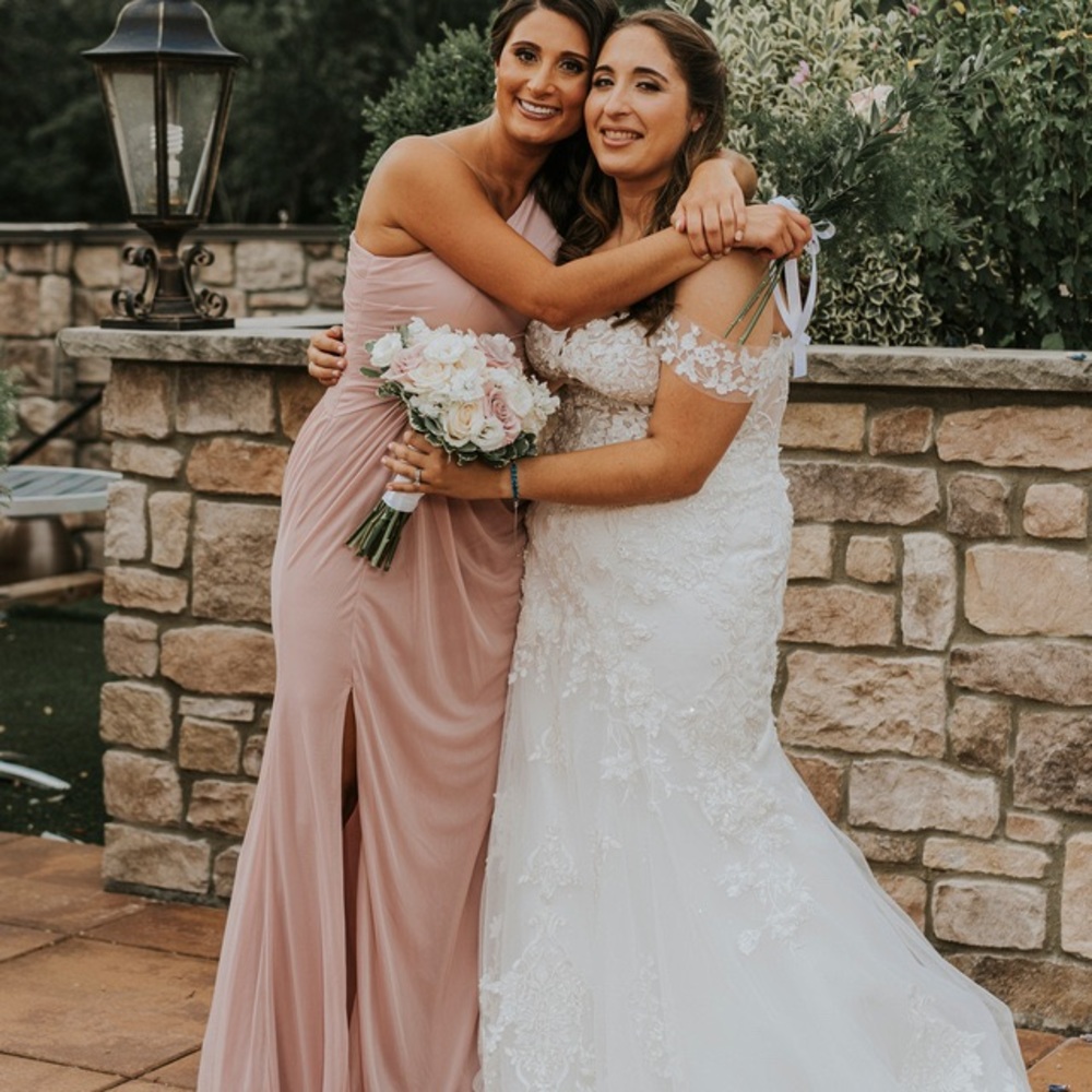 Unaltered/Perfect Condition Blush Bridesmaid Dress - image 6